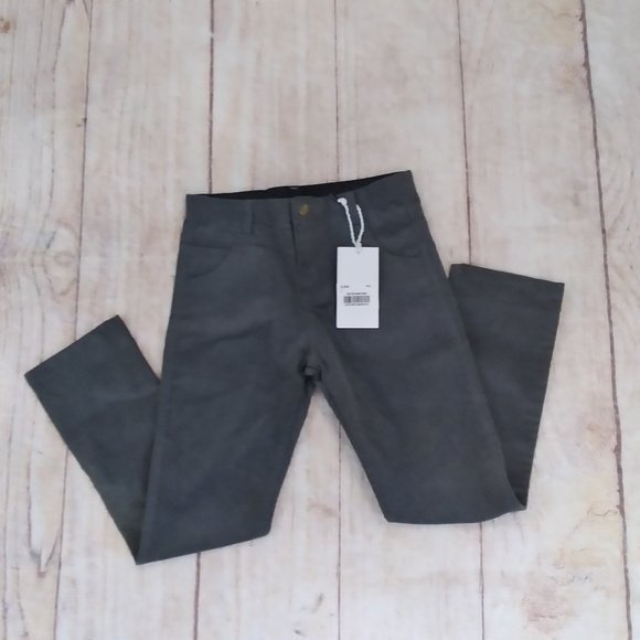 Crew Kids gray suede rib pants sz 6 NWT - Picture 1 of 4